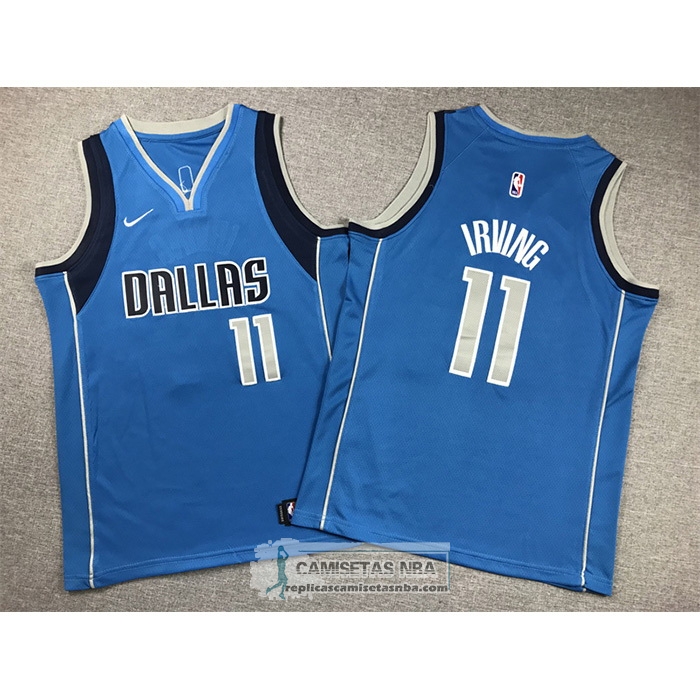 Camiseta Nino Dallas Mavericks Kyrie Irving NO 11 Icon 2022-23 Azul